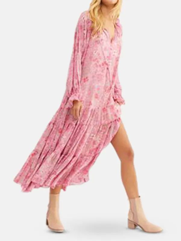 Free People Feeling Groovy Maxi Dress - Pink - XXS | Verishop