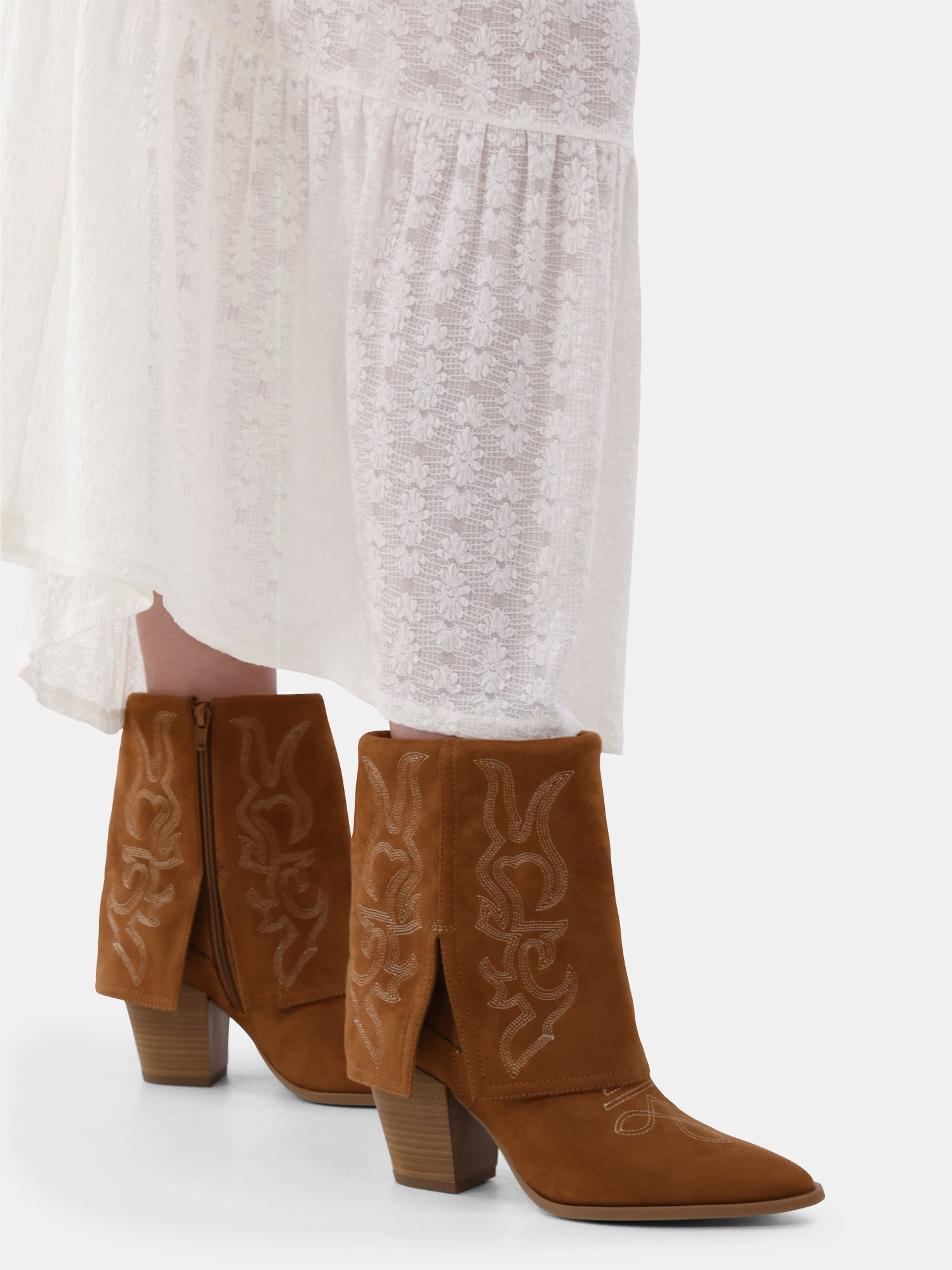 No Boundaries Women's Fold Over Western Boots - Walmart.com, Walmart Boots, Walmart Western Boots | Walmart (US)