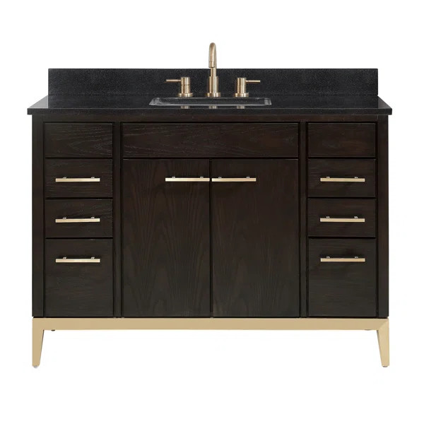 Hepburn 48'' Free-standing Single Bathroom Vanity with Marble Vanity Top | Wayfair North America