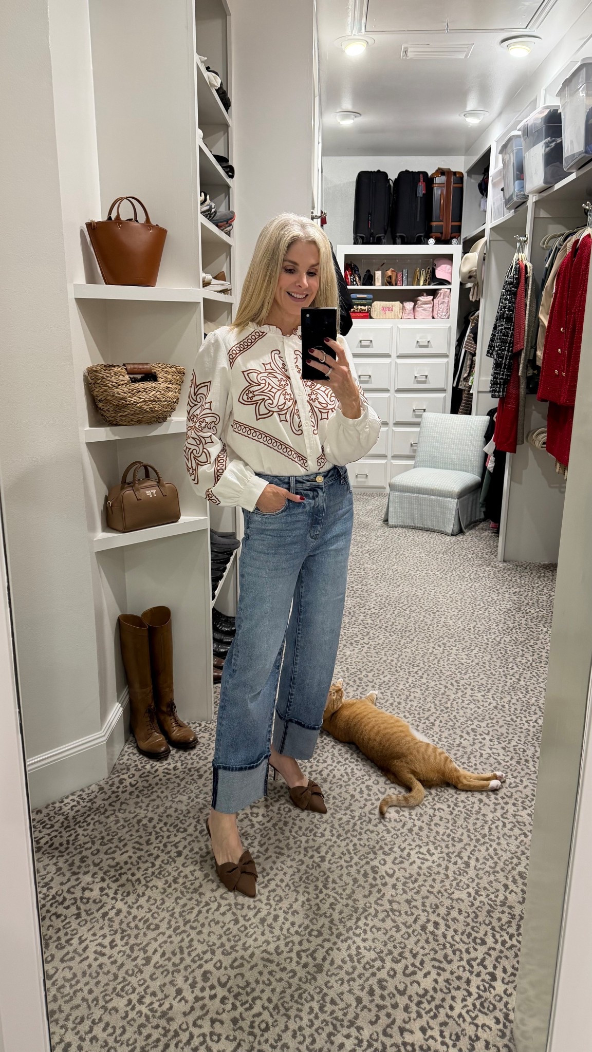 Perfect everyday fall style. Size S top and 4 jeans 

#LTKOver40 #LTKStyleTip #LTKSeasonal