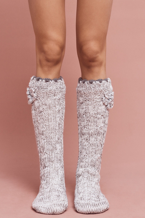 Cabled Slipper Socks | Anthropologie (US)