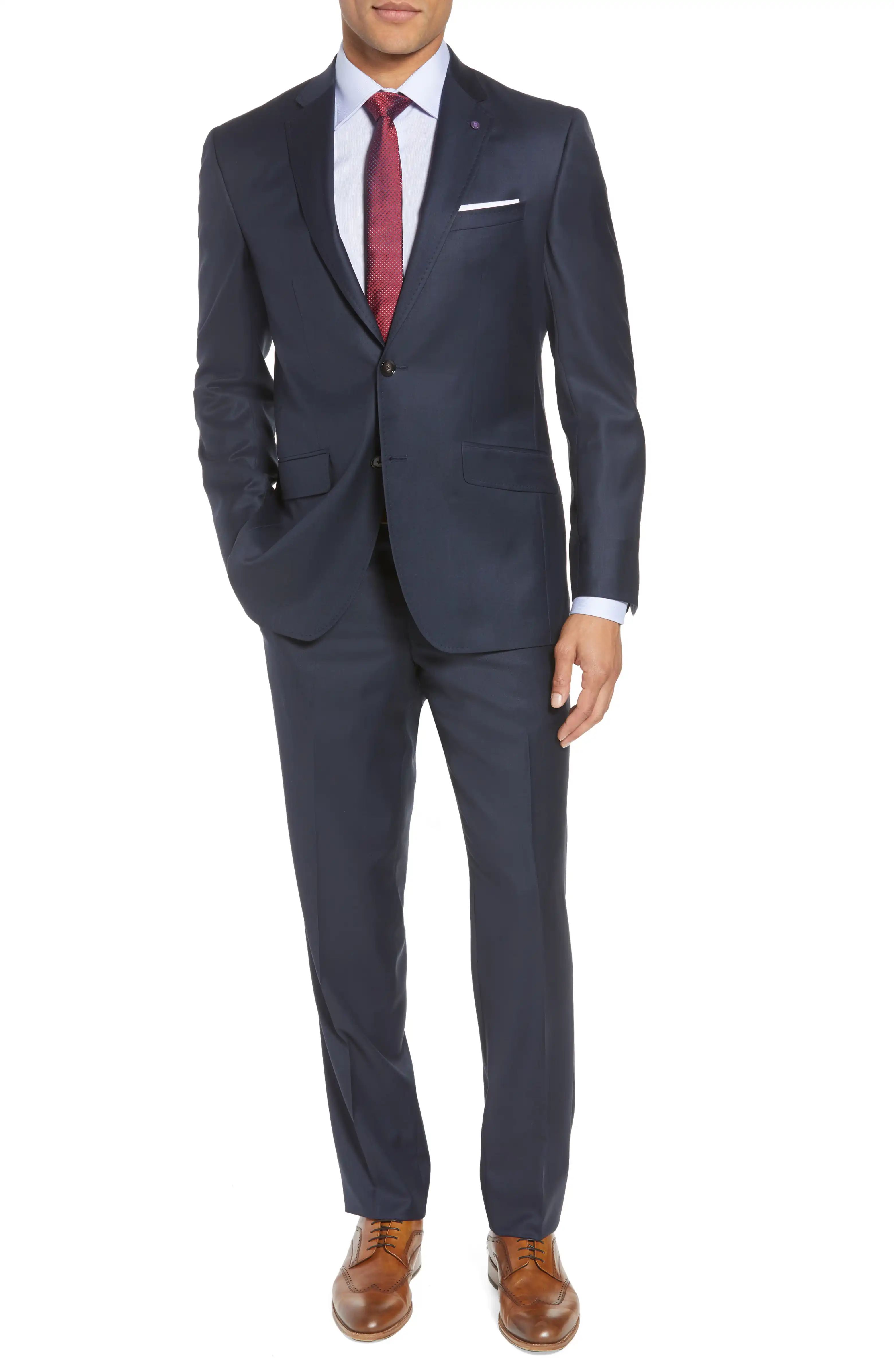 Jones Trim Fit Solid Wool Suit | Nordstrom