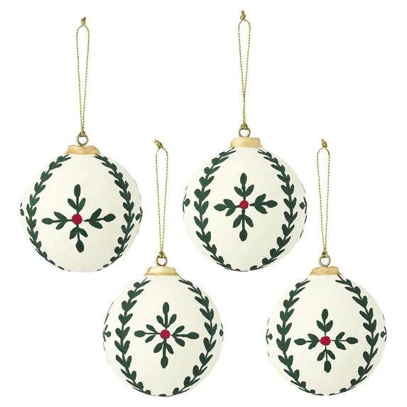 Multicolor Paper Mache Christmas Ornaments, 4", by Holiday Time | Walmart (US)