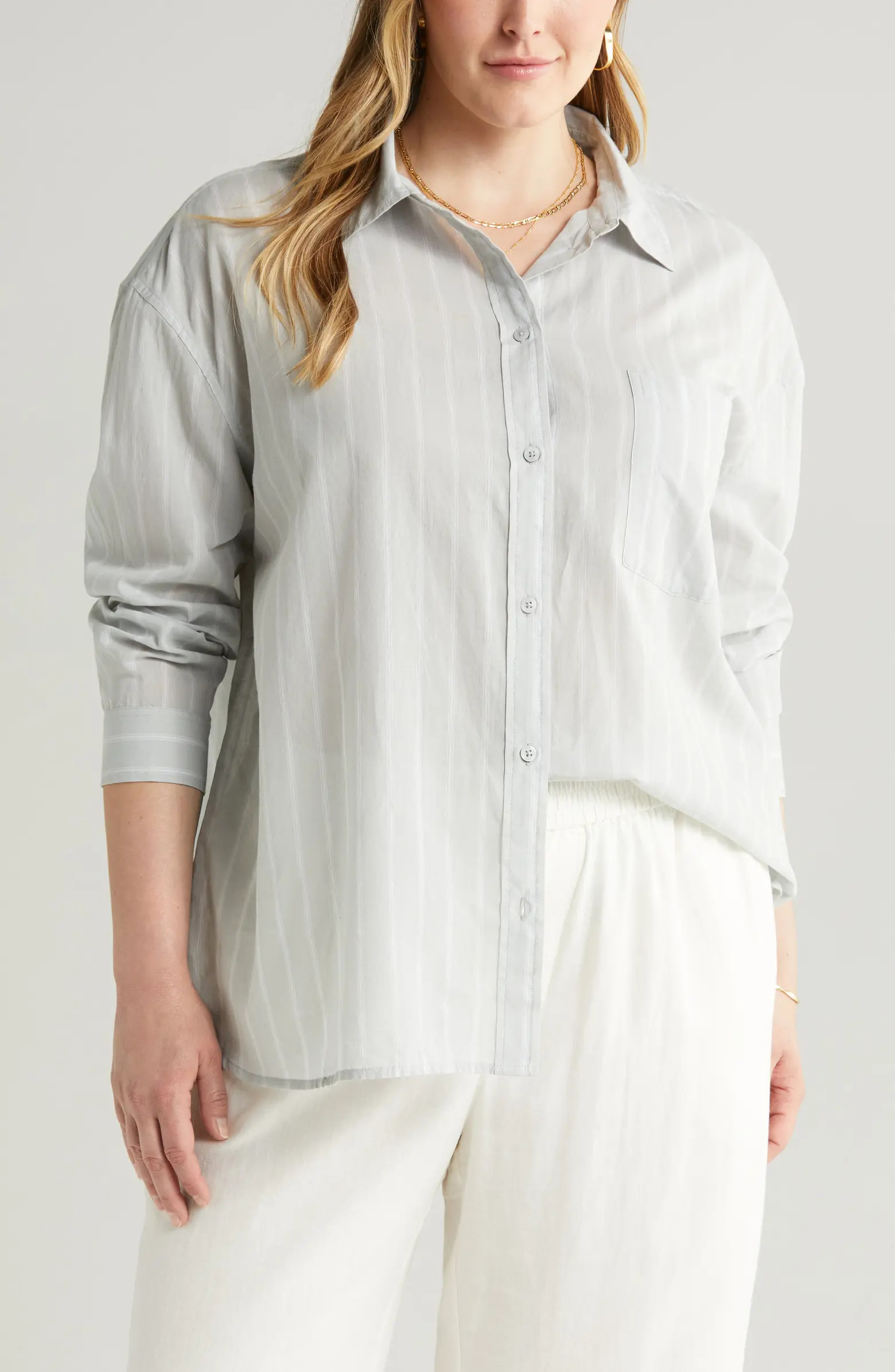 Treasure & Bond Cotton Voile Button-Up Shirt | Nordstrom | Nordstrom
