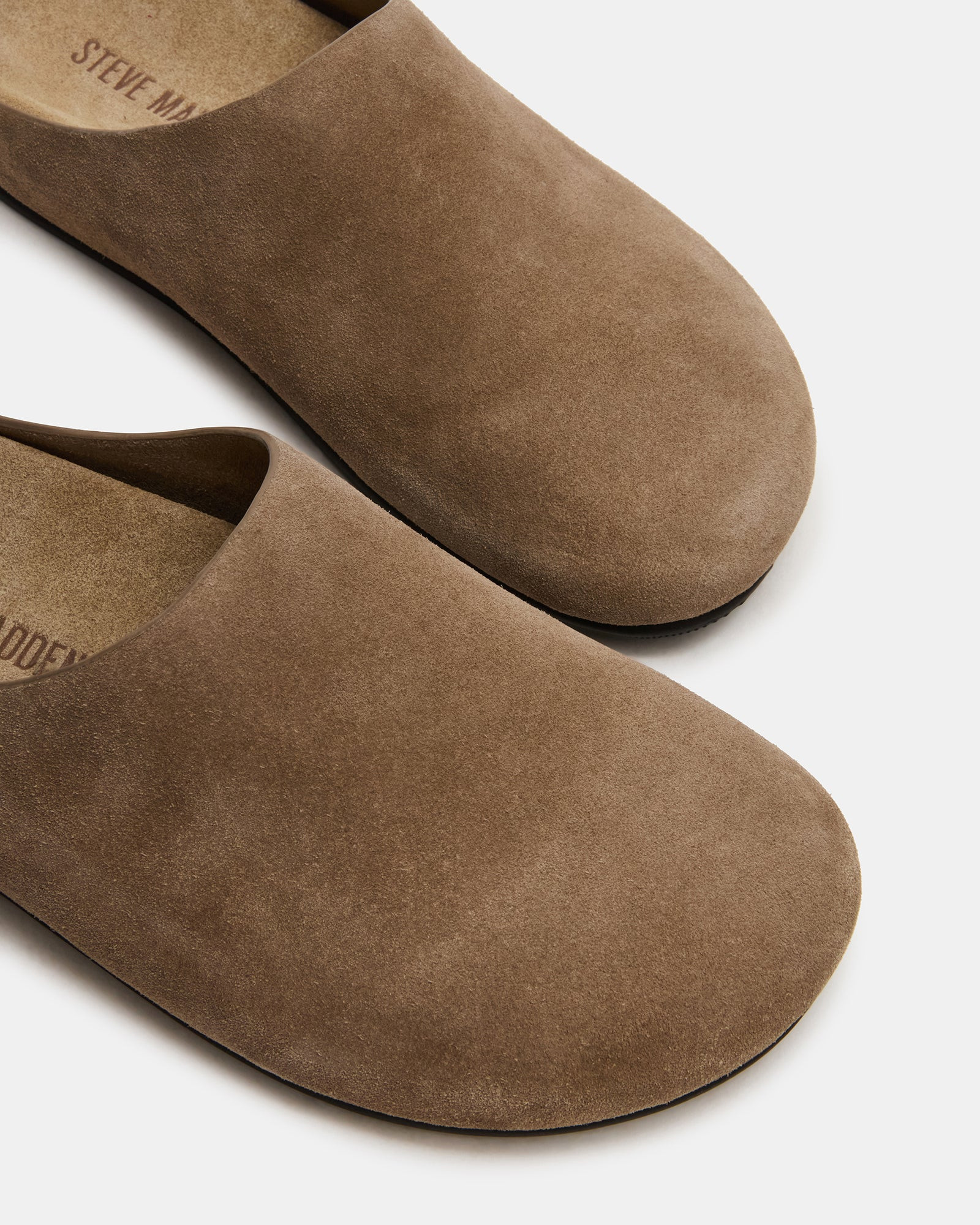 FERN Taupe Suede Slip-On Round-Toe Women's Flat | Steve Madden (US)