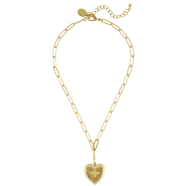 Bee Heart Locket Necklace | Susan Shaw