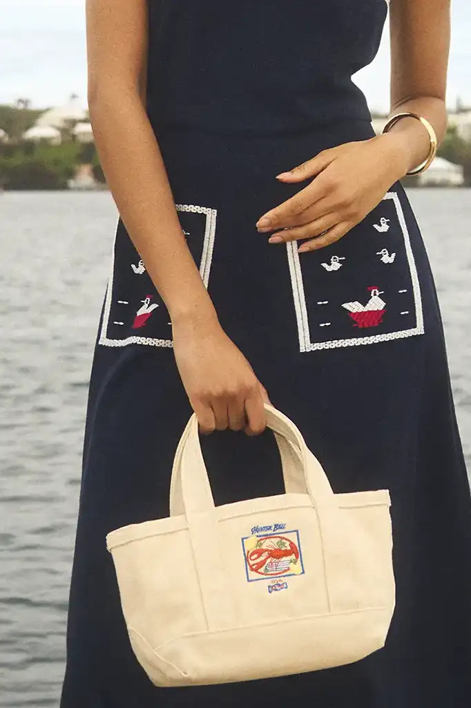 Small Canvas Tote | Embroidered Mini Tote Bag | Hunter Bell | Hunter Bell