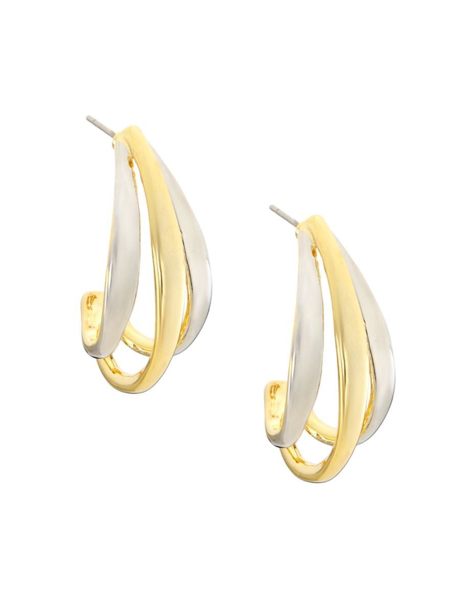 Two-Tone Half-Hoop Earrings | Saks Fifth Avenue