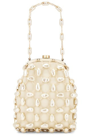 Cult Gaia Brielle Wristlet in Tierra Pearl in Cream | FWRD 