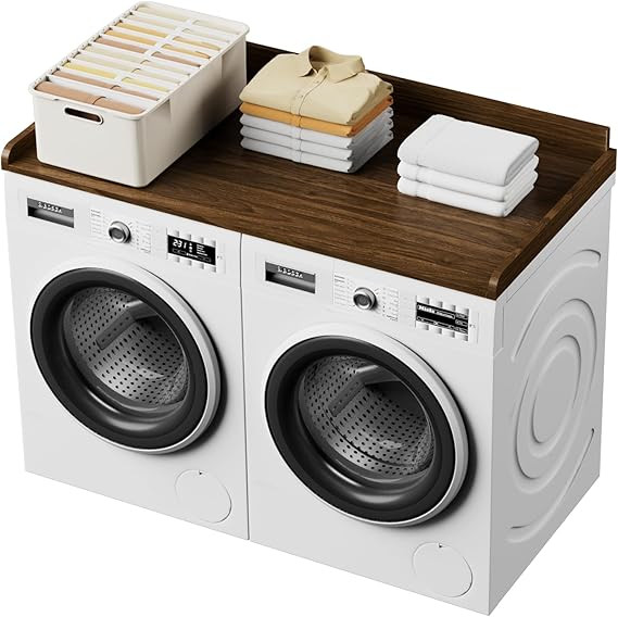 Washer Dryer Countertop, Washer Dryer Topper, Solid Wood Washers and Dryers Countertop, 54" Width... | Amazon (US)