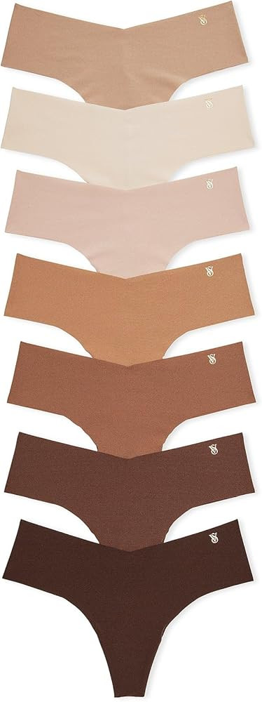 Victoria's Secret Women's No Show Thong Underwear, Panties for Women, Multi Pack (XS-XXL) | Amazon (US)