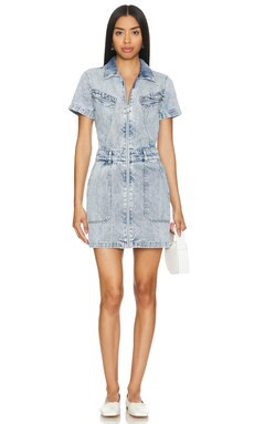 PISTOLA Brix Mini Denim Dress in Meridien from Revolve.com | Revolve Clothing (Global)