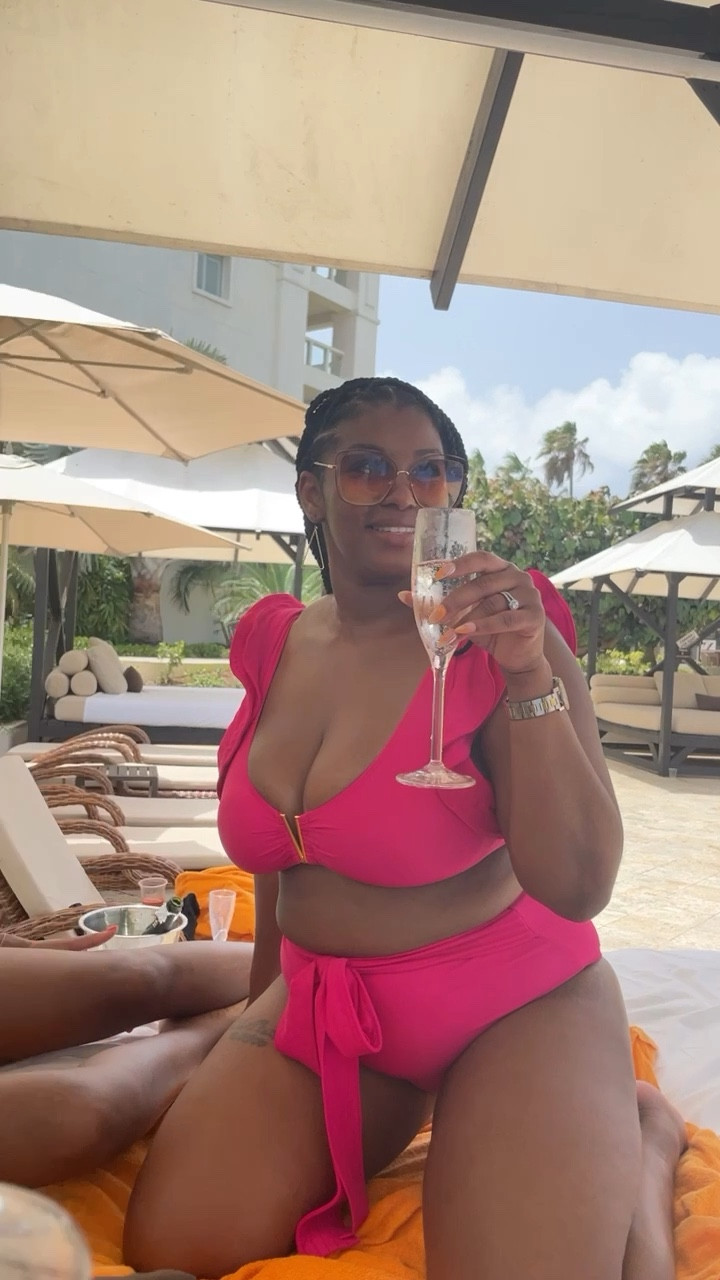 High-waisted swim suit. Great boob support and tummy control. Available in 8 different colors. 

#LTKMidsize #LTKSwim #LTKFindsUnder50