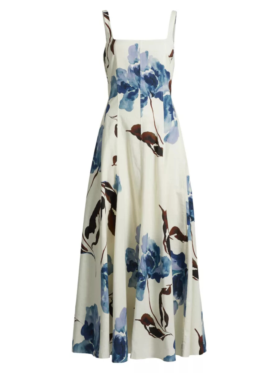Athena Floral Panelled Sleeveless A-Line Maxi Dress | Saks Fifth Avenue