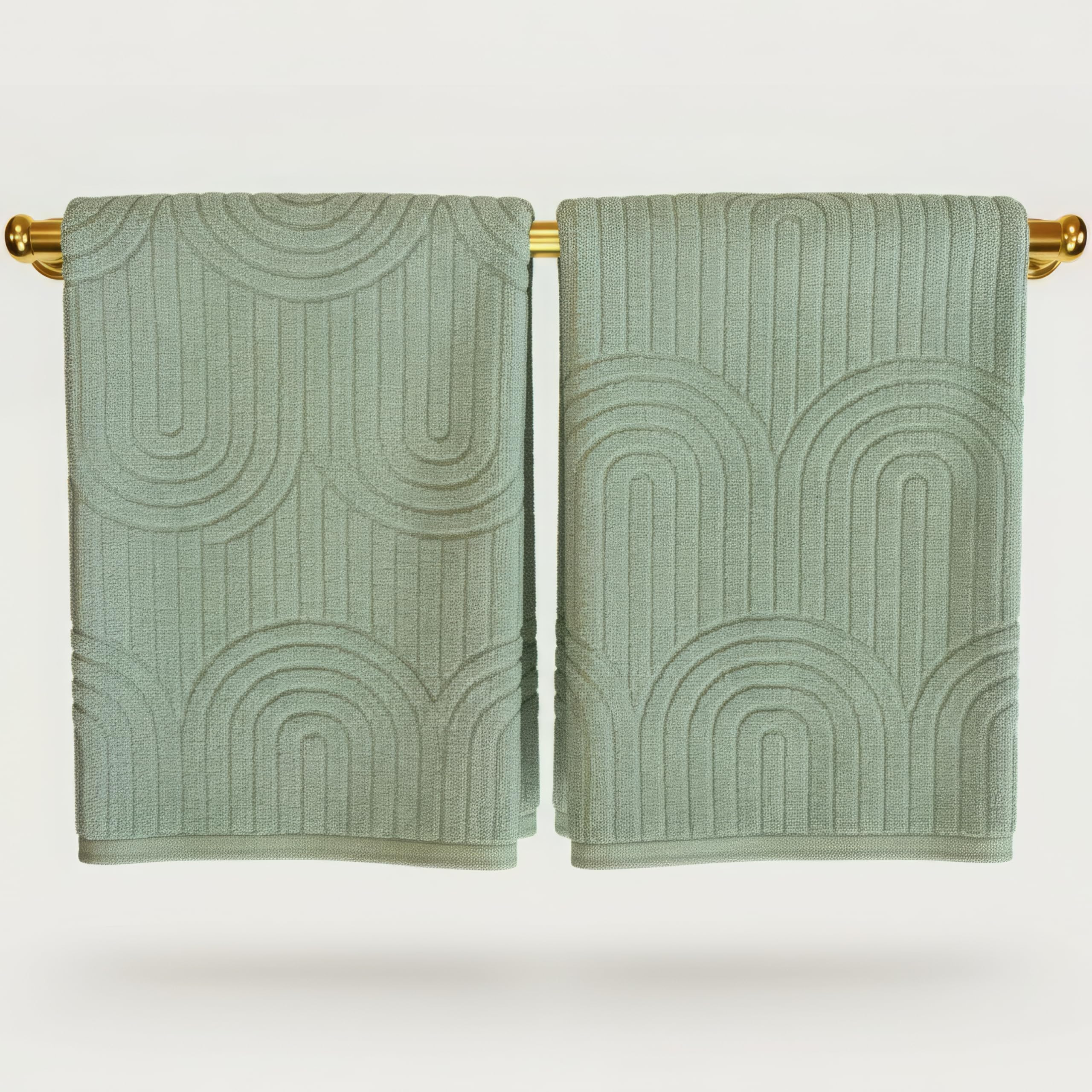 KIBAGA Decorative Hand Towels for Your Bathroom Or Kitchen – Luxurious Set of 2 Soft Boho Cotto... | Amazon (US)