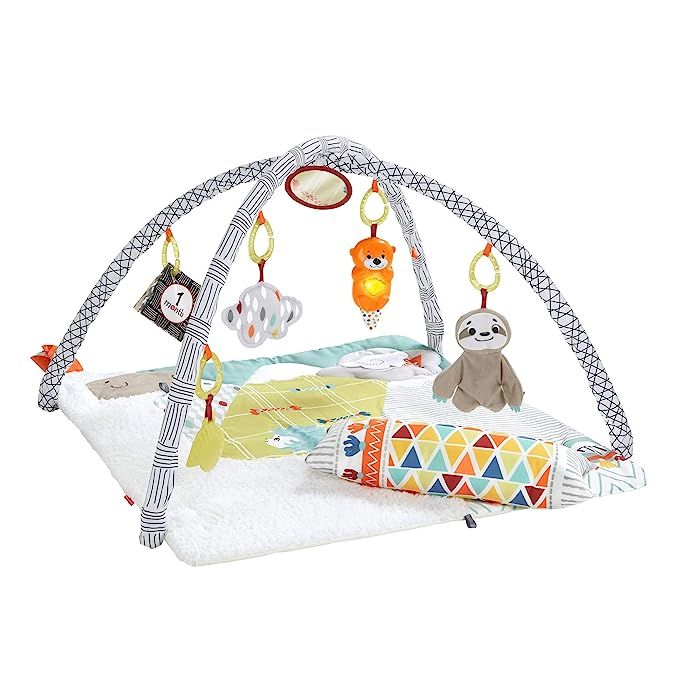 Fisher-Price Perfect Sense Deluxe Gym, Plush Infant Play Mat with Toys | Amazon (US)