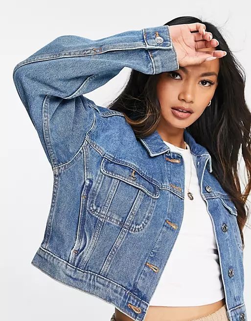 ASOS DESIGN 'original' denim jacket in midwash | ASOS (Global)