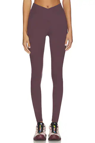 WellBeing + BeingWell Flowwell Callista Crossover Legging in Raisin from Revolve.com | Revolve Clothing (Global)