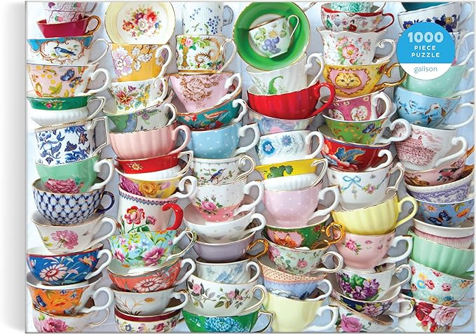 Galison Teacups – Julie Seabrook Ream 1000 Piece Puzzle Featuring A Regency Core Mix of Vibrant... | Amazon (US)