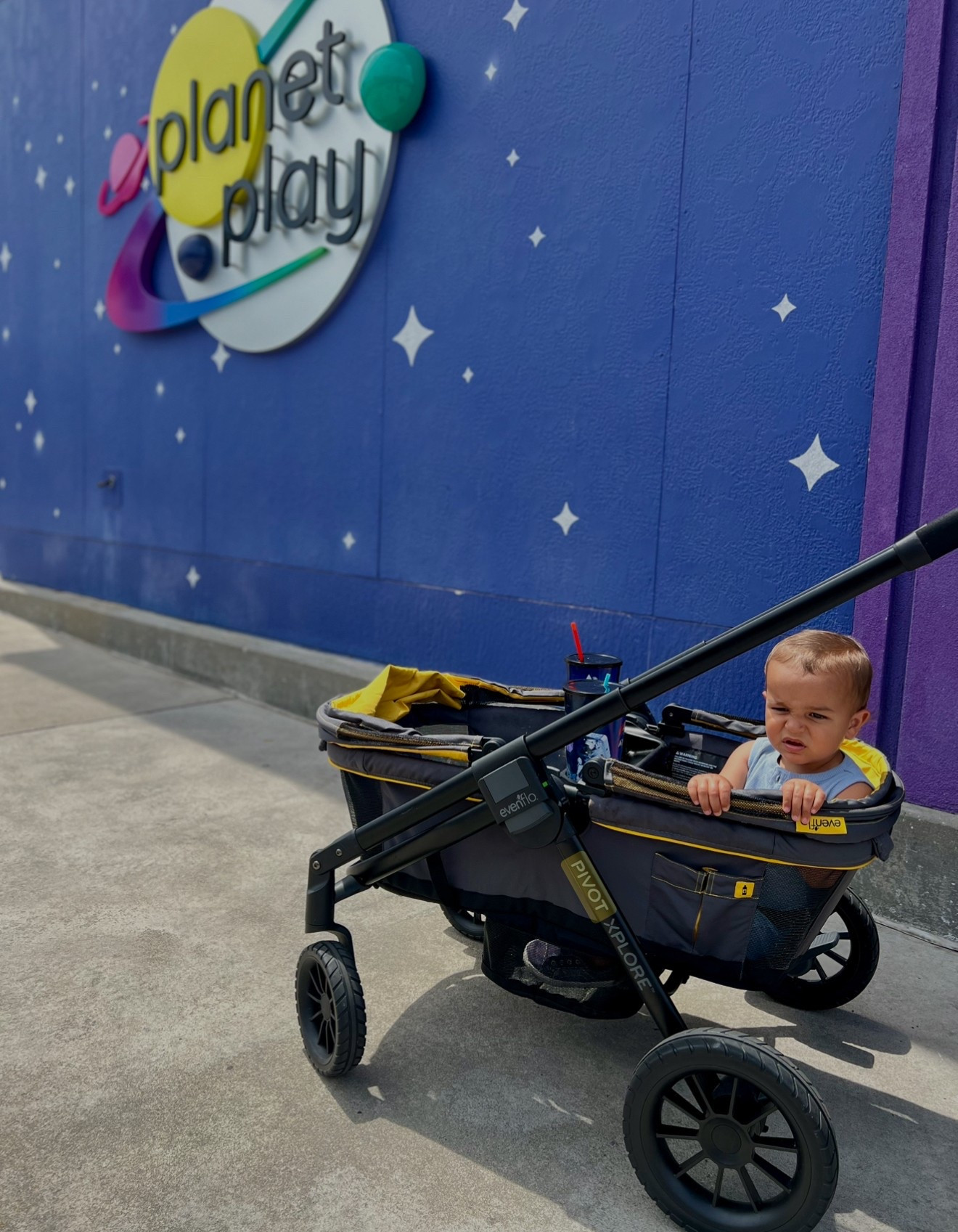 Look how cute my little Sammy is in here!
We’ve had this Evenflo Pivot Xplore wagon for years — my almost 7-year-old is just now too big for it.

Love the little tray for snacks and drinks, the sun shades, the detachable storage basket… one side even drops down so kids can climb in themselves. Folds up easy and doesn’t take up your whole trunk.

It’s on a big sale right now — we paid like double of course  

#LTKSaleAlert #LTKBaby #LTKTravel