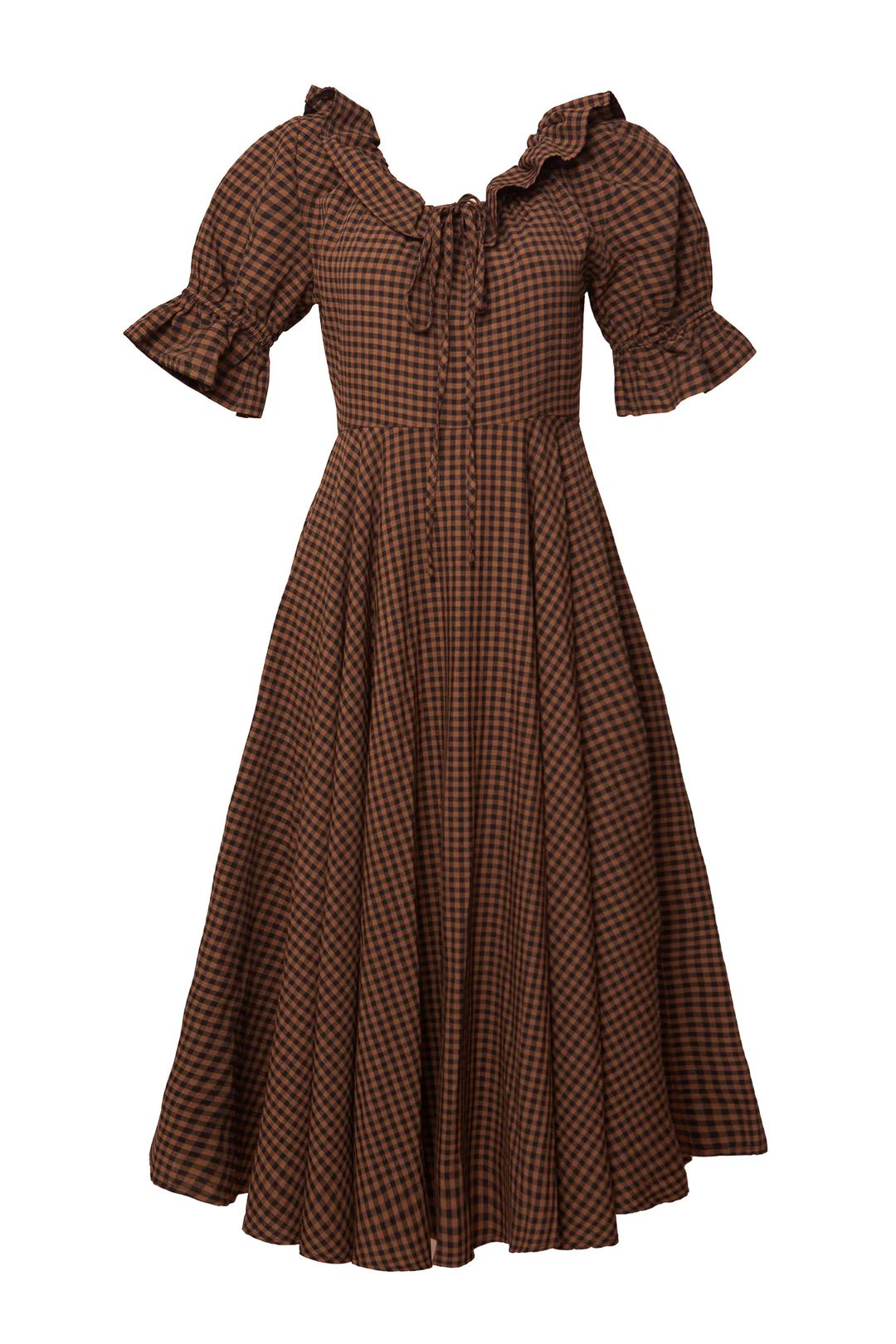 Maple Dress in Brown Gingham | Ivy City Co