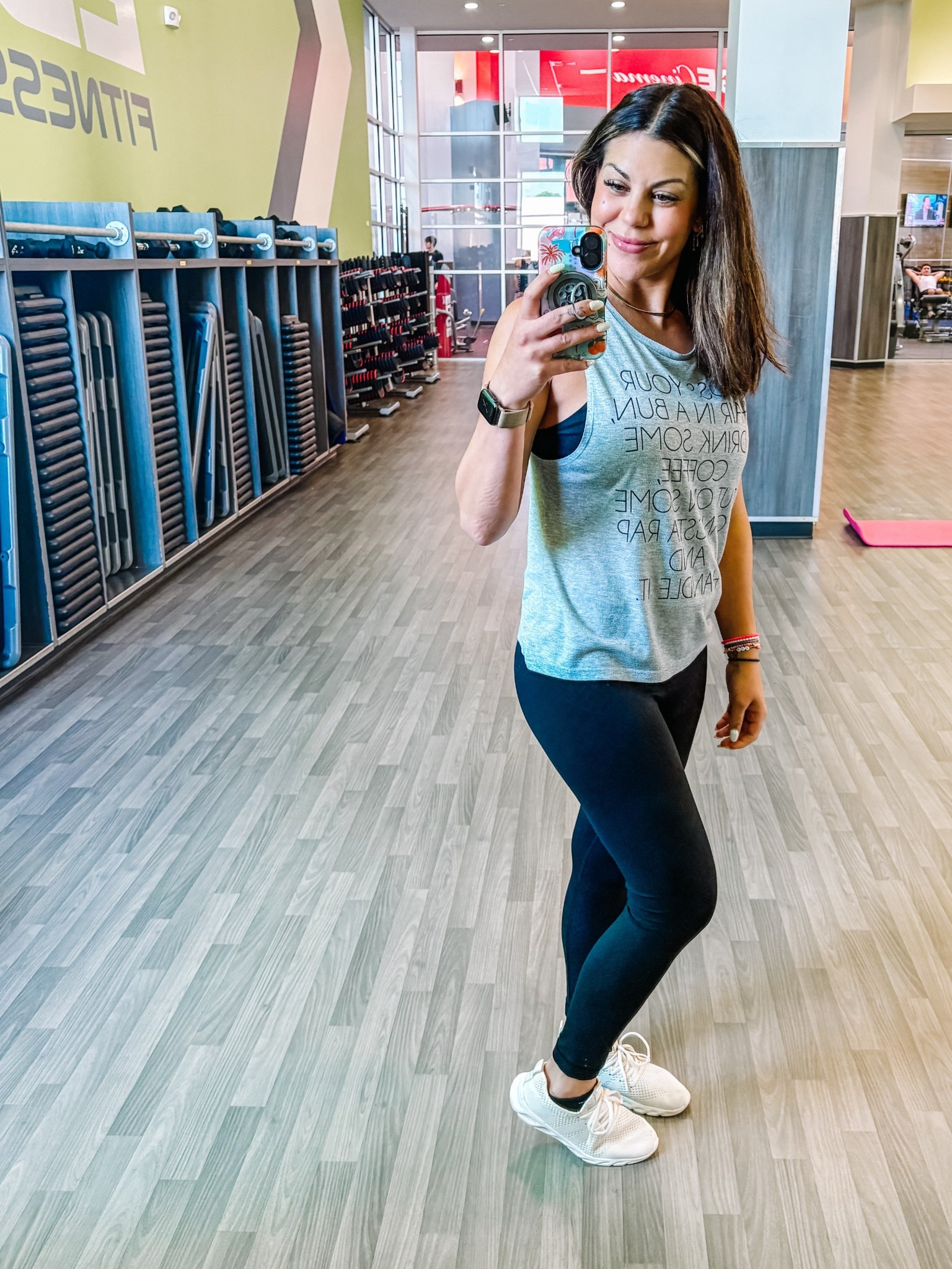 Summer Gym Outfit!! 
Shirt under $16
Pants on sale!!
Shoes under $20

#LTKShoeCrush #LTKActive #LTKSaleAlert