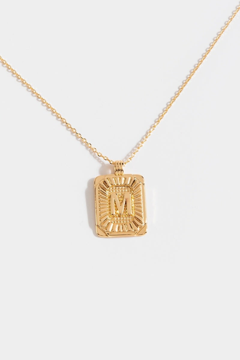 Initial ID Tag Pendant Necklace | Francesca's