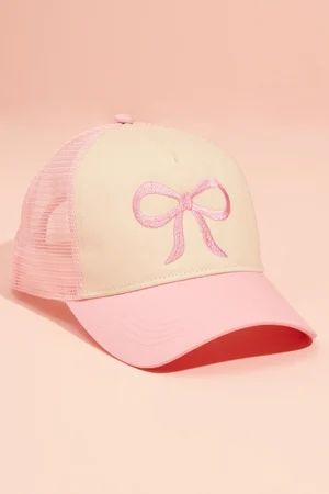 Bow Trucker Hat in Light Pink | Altar'd State | Altar'd State