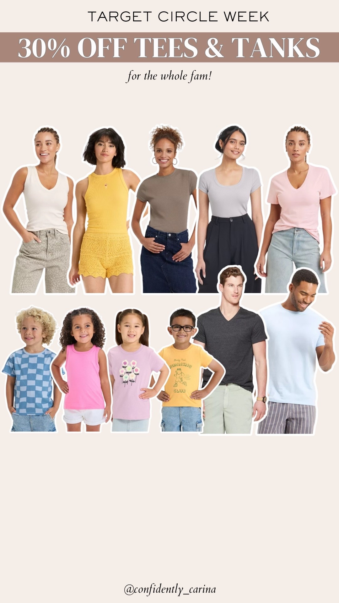 TARGET CIRCLE WEEK🎯

30% off tees & tanks for the fam!

#LTKSaleAlert #LTKFindsUnder50 #LTKFamily