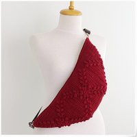 Crochet Sling Bag Granny Square Burgundy Crossbody Purse | Etsy (US)