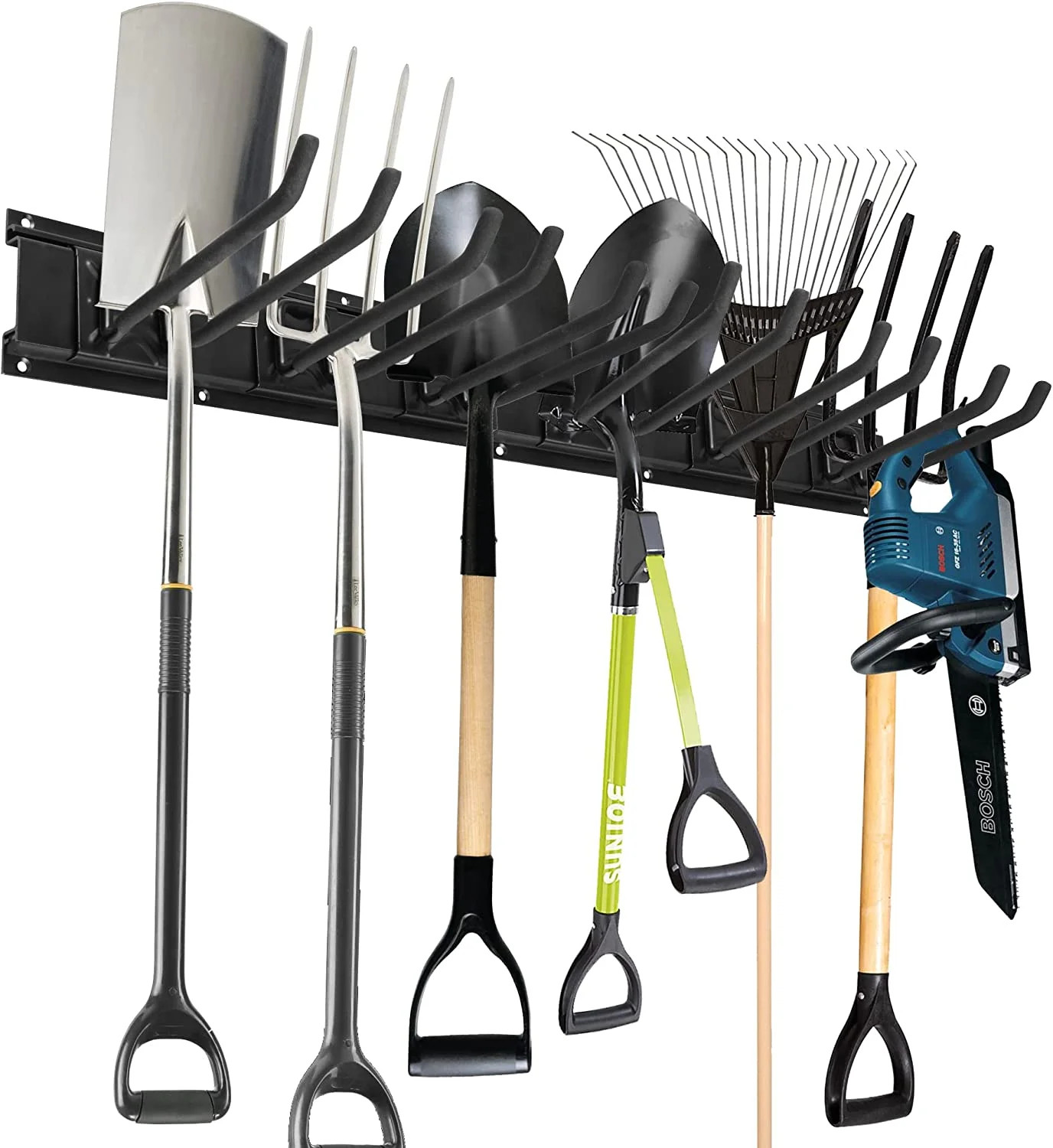 Garage Tool Organizer Wall Mount 6 Hooks, Heavy Duty Metal Racks Holder for Garage Yard Garden To... | Walmart (US)