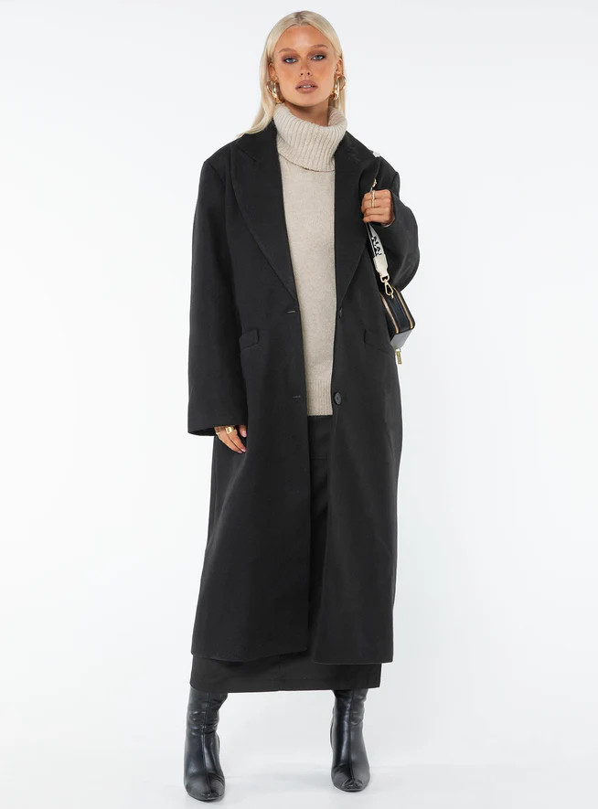 Olsen Coat Black | Princess Polly US
