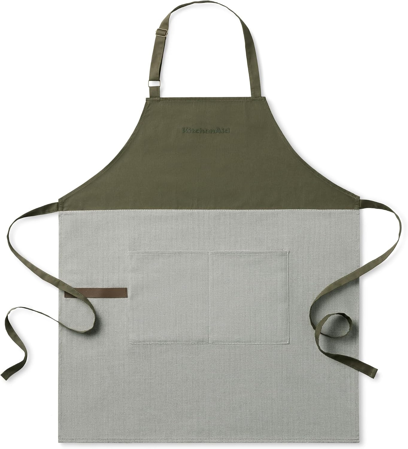 KitchenAid® Evergreen Design Series Herringbone Apron, 100% Cotton, Adjustable Straps, Deep Forest Green, 32"x28" | Amazon (US)