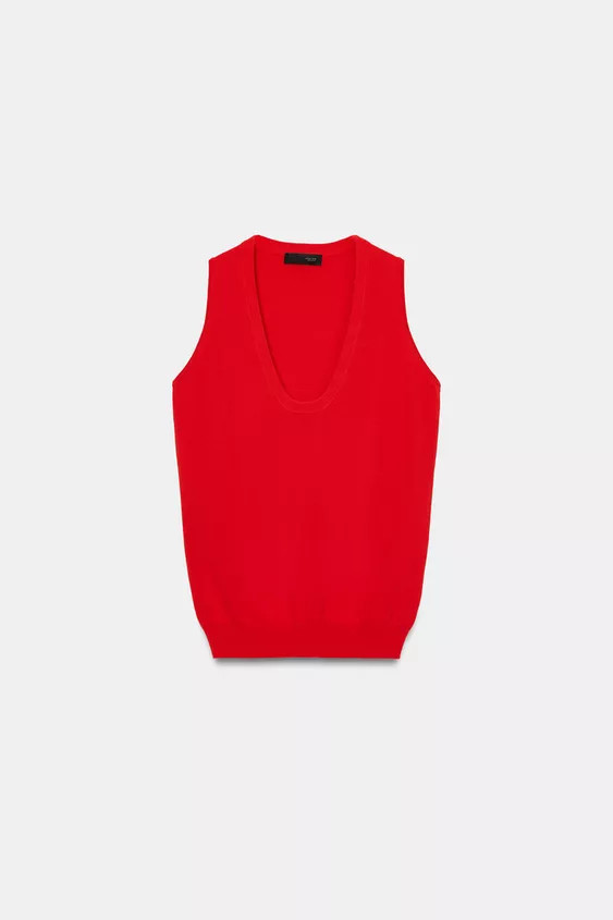 SLEEVELESS KNIT TOP | Zara US