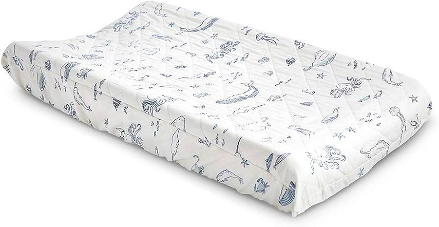 Pehr Life Aquatic Change Pad Cover, Marine Blue, Multicolor | Amazon (US)