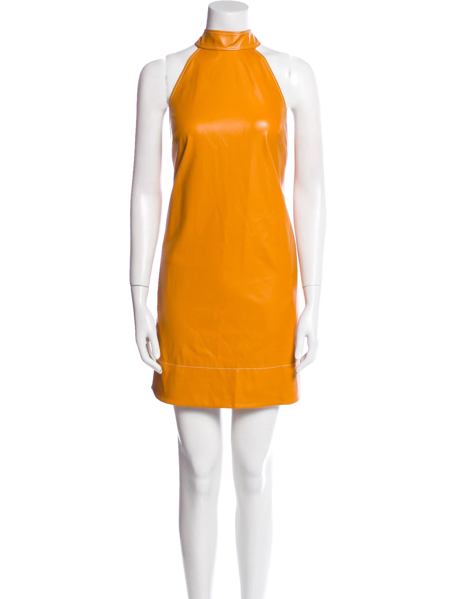Staud Mock Neck Mini Dress w/ Tags - Orange Dresses, Clothing - WSTFG93444 | The RealReal | The RealReal
