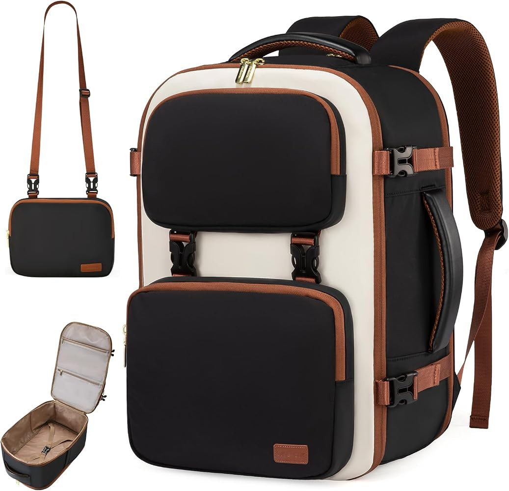 LOVEVOOK Travel Backpack for Women Men, TSA Carry on Backpack Flight Approved 40L Fits 17 Inch La... | Amazon (US)
