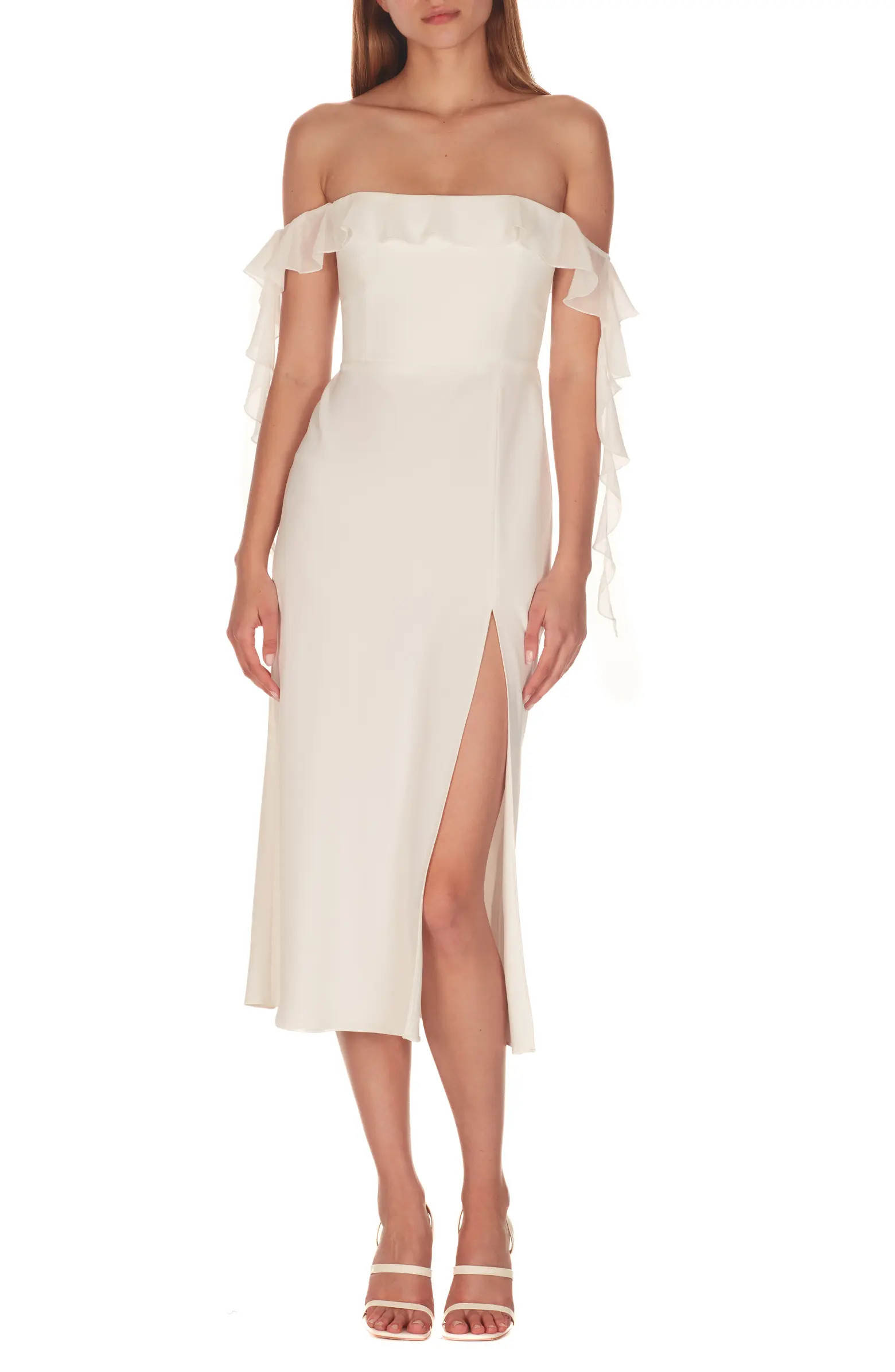 Copellia Ruffle Off the Shoulder Midi Dress | Nordstrom