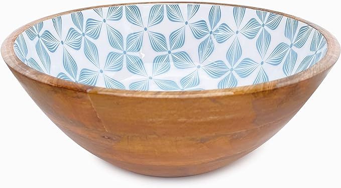 Evan & Ash Boho Large Decorative Bowl with Food Safe Designer Inlay. 12 Inch Wooden Bowls for Foo... | Amazon (US)
