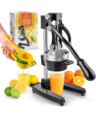 Zulay Kitchen Cast Iron Citrus Press Juicer w/ Stainless Steel Lemon Squeezer - Macy's | Macy's
