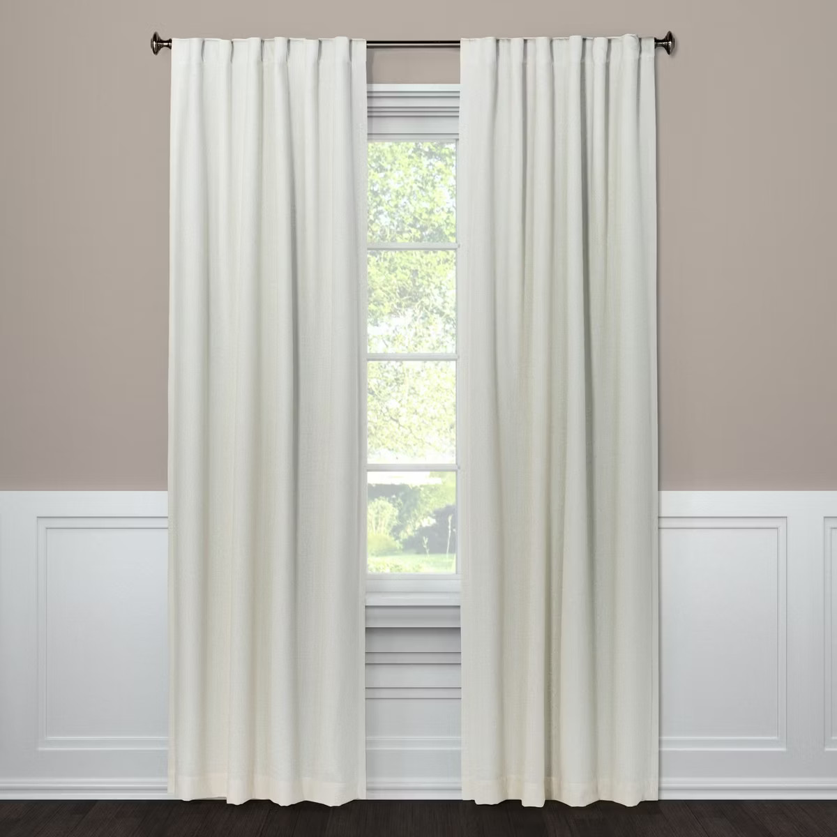 50"x84" Blackout Aruba Window Curtain Panel Sour Cream - Threshold™: Recycled Polyester, Solid ... | Target