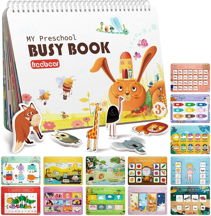 Freebear Busy Book for Toddlers, Book for Toddlers, Preshool Kindergarten Learning Activities, Au... | Amazon (US)