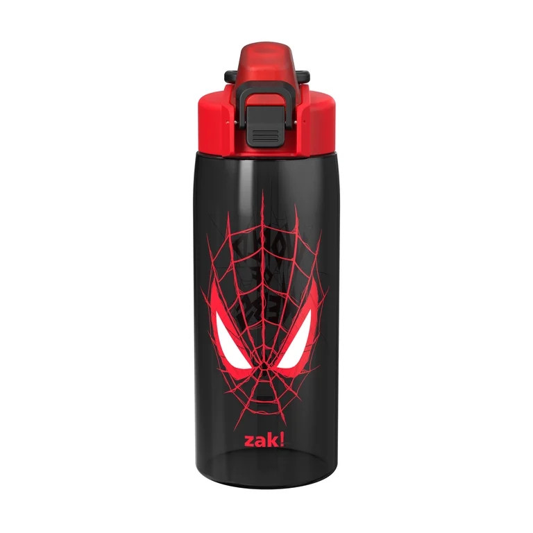 Zak Designs 25oz Durable Plastic Jubilation Water Bottle with Leak Proof Spout Cover, Straw, Push... | Walmart (US)