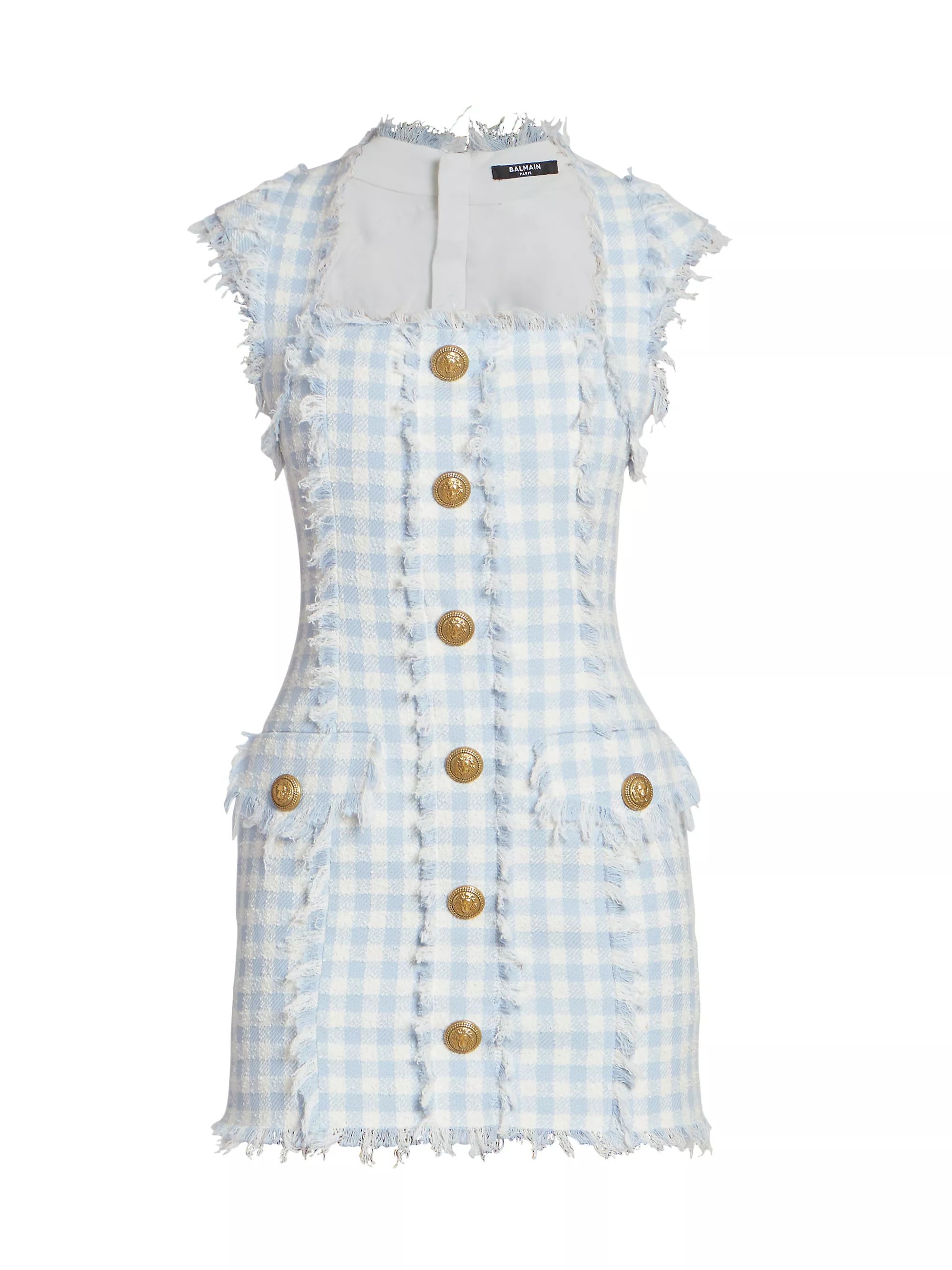 Vichy Tweed Gingham Minidress | Saks Fifth Avenue