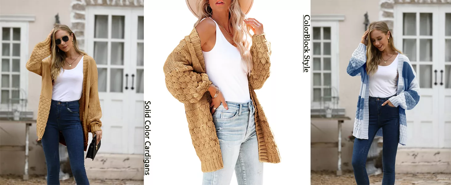 Febriajuce Women's Long Sleeve V-Neck Button Down Rib Knit Cropped Cardigan  Sweater