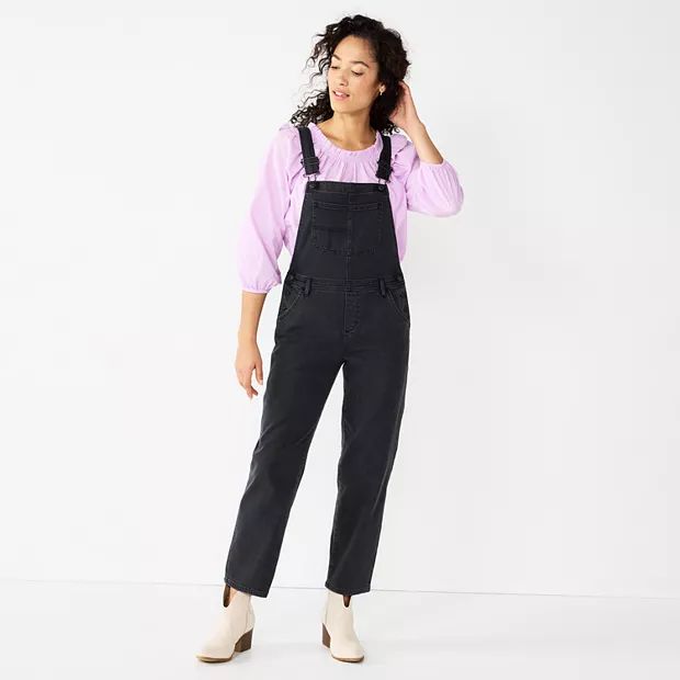 Women's Sonoma Goods For Life® Cropped Jean Overalls | Kohl's