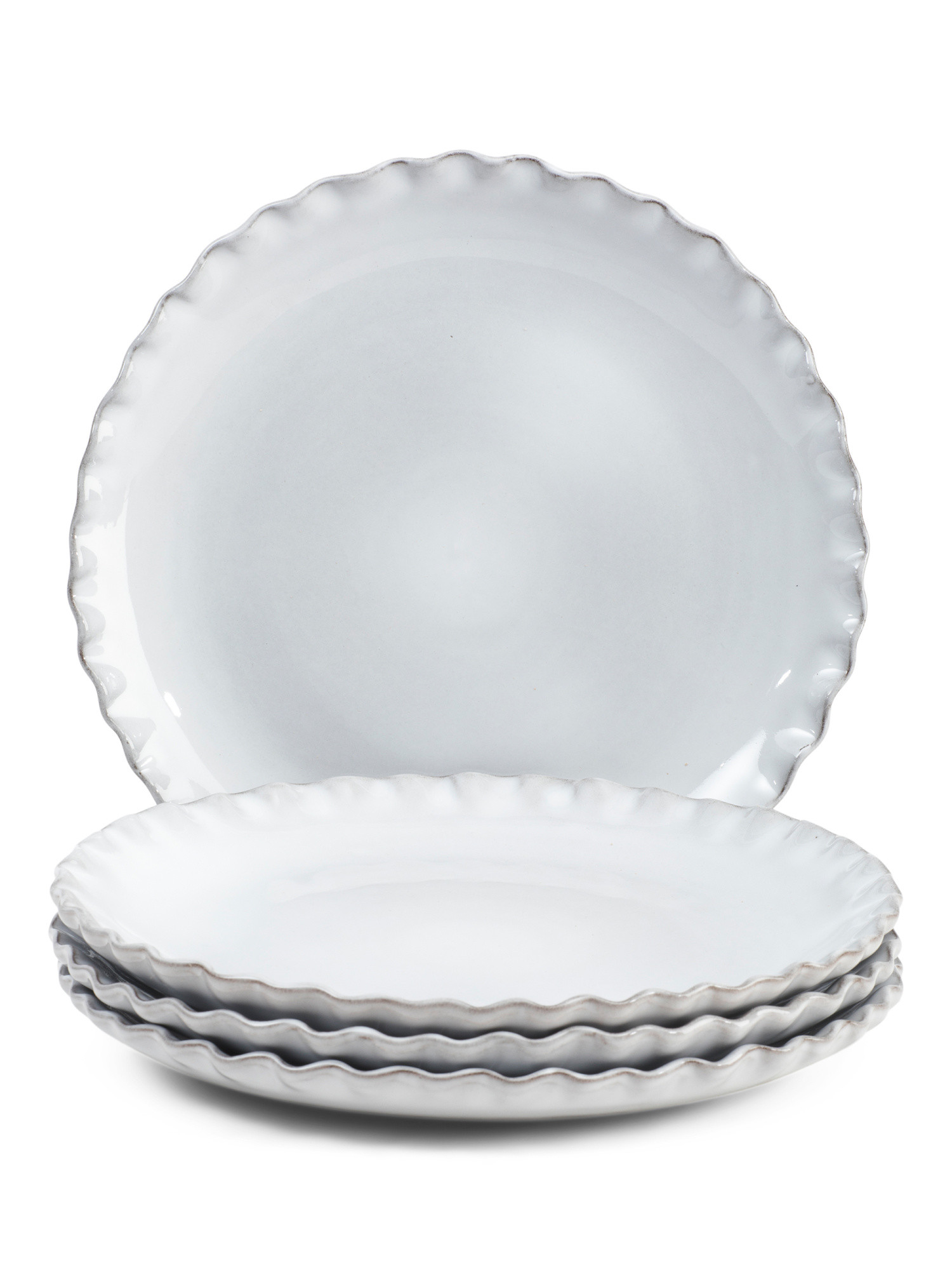 Set Of 4 Complements Stone Twist Plates | TJ Maxx