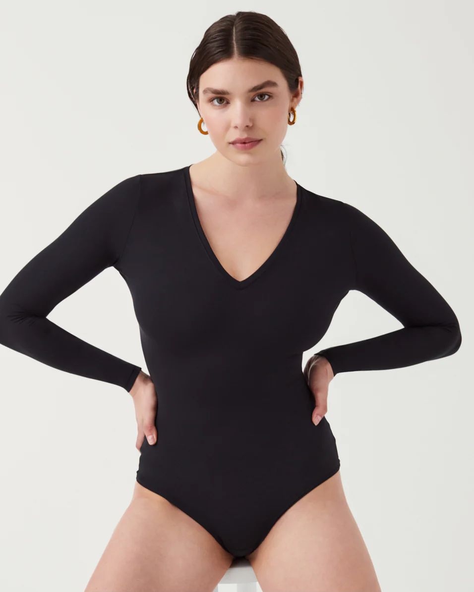 Suit Yourself Long Sleeve Thong Bodysuit | Spanx