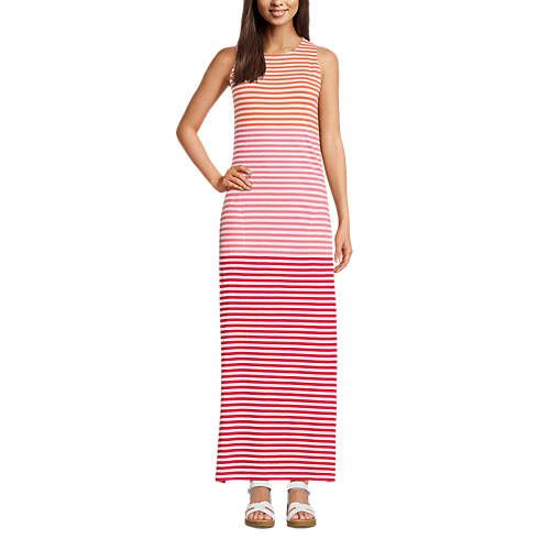 Women's Cotton Jersey Sleeveless Swim Cover-up Maxi Dress | Lands' End (US)