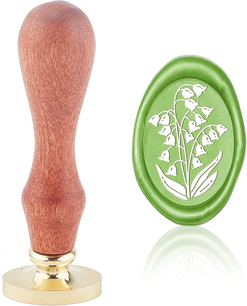 CRASPIRE Wax Seal Stamp - Lily of The Valley Oval Sealing Wax Stamp Flower Vintage Removable Bras... | Amazon (US)